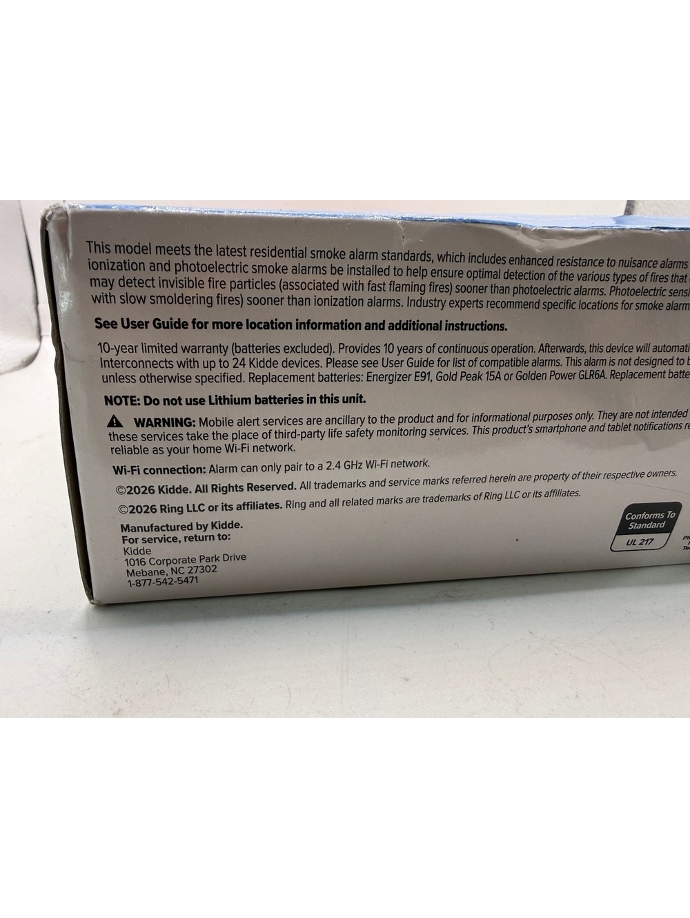 Kidde Smart Smoke Alarm with Ring Integration RGSDR-RW - Picture 5 of 5